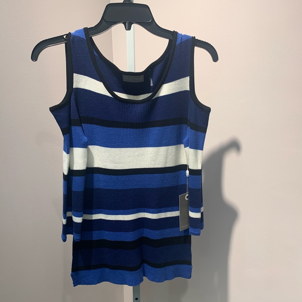 Bright Blue Cold Shoulder Ribbed - Picture 5 of 5